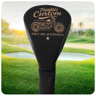 Personalized Biker Custom Bobber Motorcycle Garage Golf Head Cover