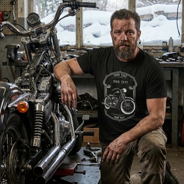 Personalized Biker Dad Christmas Gift Tee (Creator Uploaded)