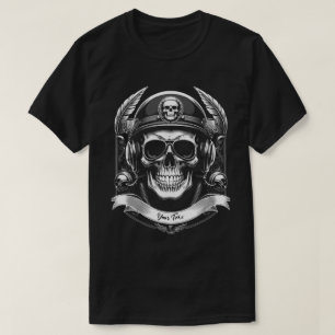 Personalized Biker Skull Motorcycle 2-Sided Tee