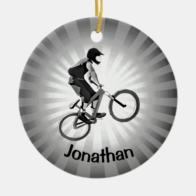 Personalized Biking Ornament (Front)