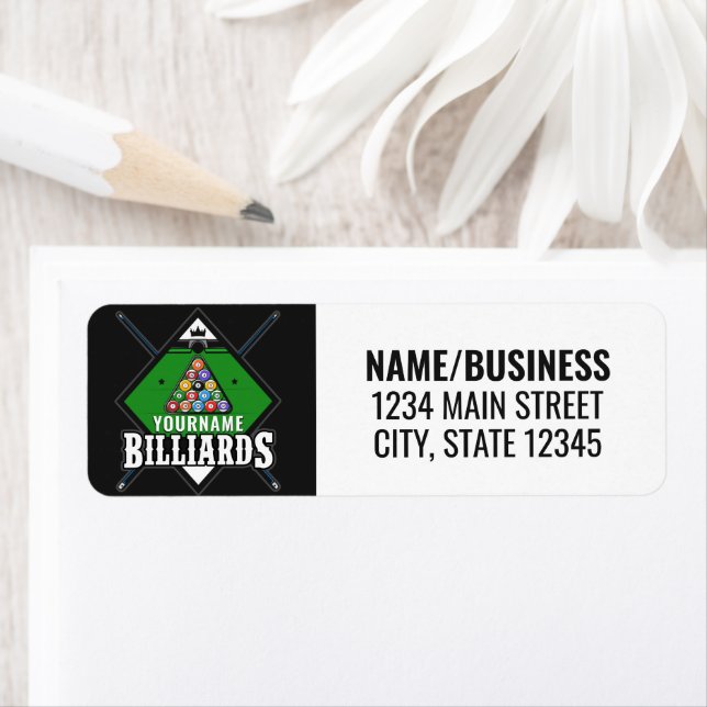 Personalized Billiards NAME Cue Rack Pool Room (Insitu)