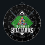 Personalized Billiards NAME Cue Rack Pool Room Dartboard<br><div class="desc">Personalized Billiards NAME Pool Room Champion Cue Rack Design - Customize with your Name or Custom Text!</div>