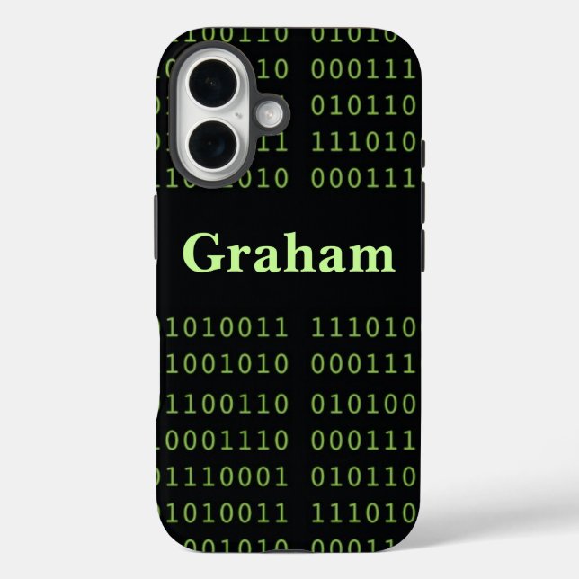Personalized Binary Code Case-Mate iPhone Case (Back)