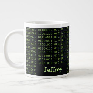 Personalized Binary Code Large Coffee Mug