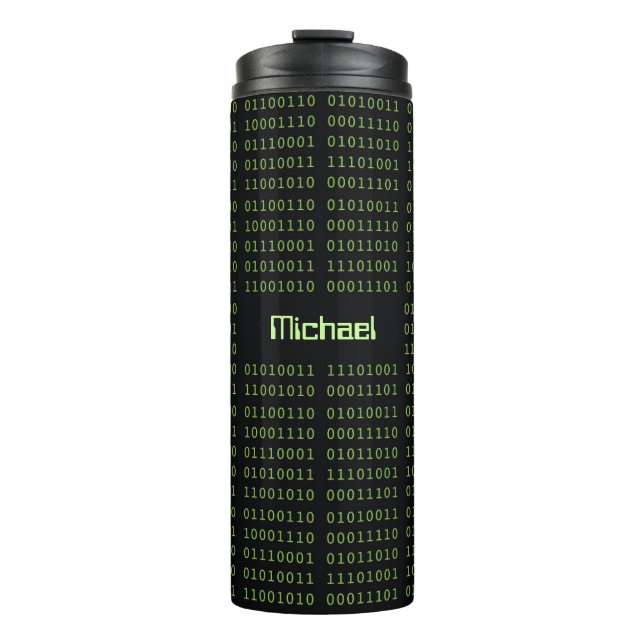 Personalized Binary Code Thermal Tumbler (Front)