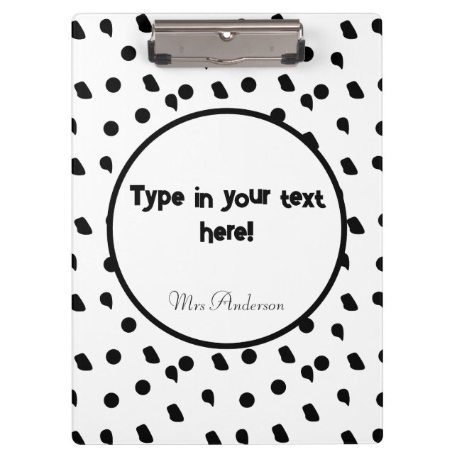 personalized binder,boho binder,modern boho custom clipboard (Front)