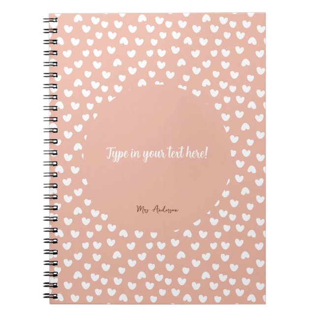 personalized binder, boho binder, pattern boho  notebook (Front)