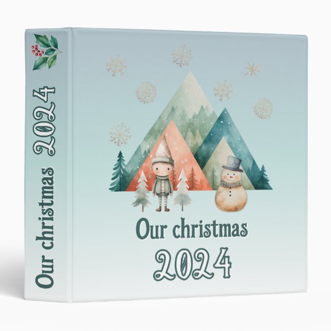 Personalized binder for winter scrapbook (Front/Spine)