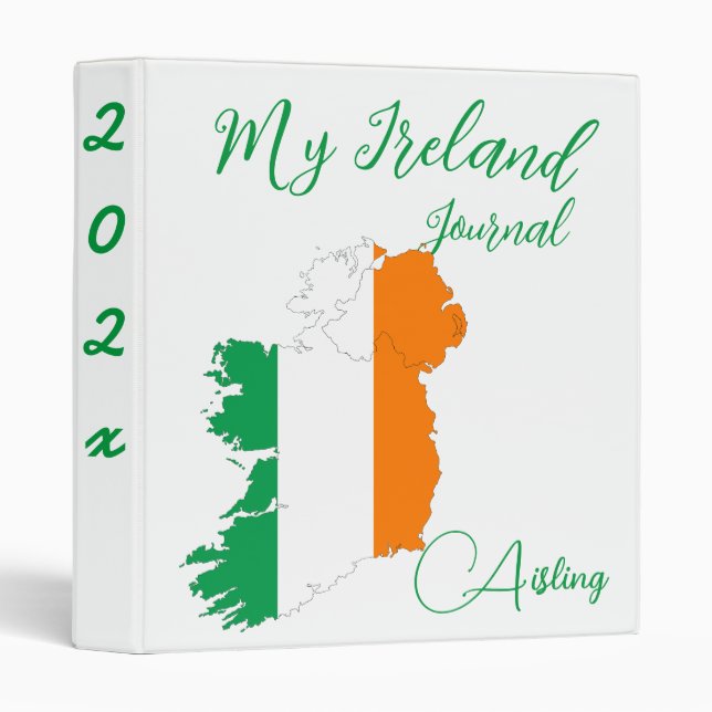 Personalized Binder "My Ireland Journal" (Front/Spine)