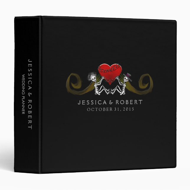 Personalized Binder - Skeletons with Heart (Front/Spine)
