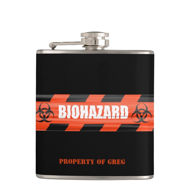 Personalized Biohazard Flask (Front)
