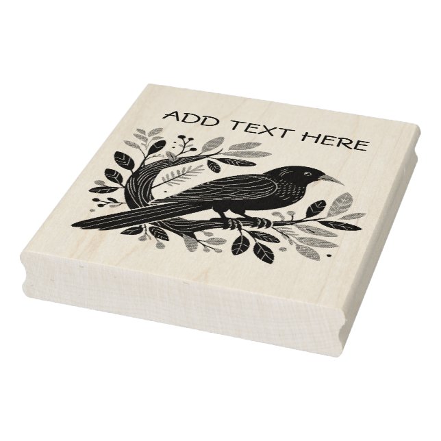Personalized Bird - Wood Art Stamp (Stamp)