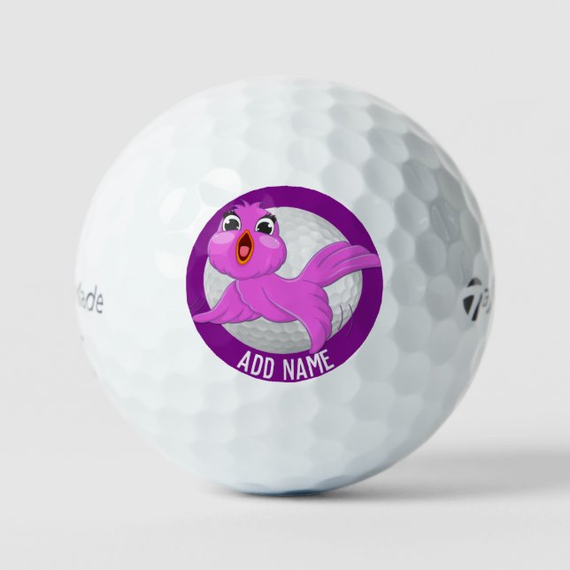Personalized Birdie Taylor Made TP5 Golf Balls (Front)