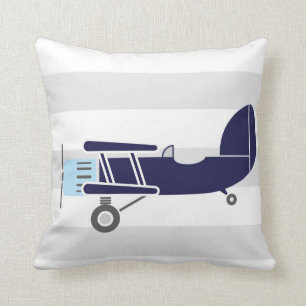Personalized Birth Details Airplanes Pillow