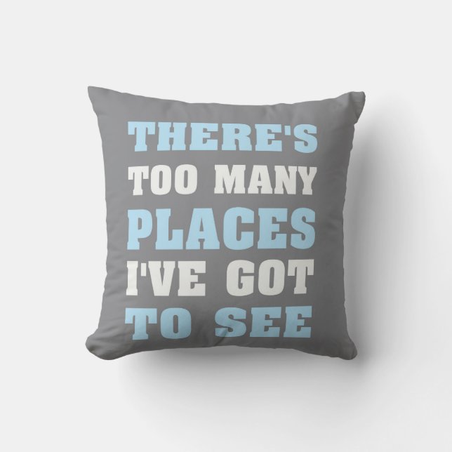 Personalized Birth Details Airplanes Pillow (Front)