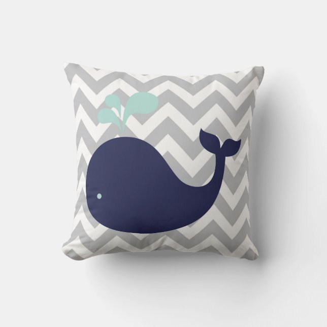 Personalized Birth Details Nautical Pillow (Front)