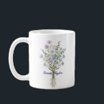 Personalized Birth Flower Aster Custom Coffee Mug<br><div class="desc">Celebrate a special connection with our Watercolor Birth Flower Personalized Mug. Featuring a floral illustration that represents the unique beauty of their birth month, this mug blends artistic flair with everyday functionality. The soft, ethereal watercolor textures pop against the crisp ceramic, creating a piece that feels more like a work...</div>