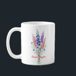 Personalized Birth Flower Larkspur Custom Coffee Mug<br><div class="desc">Celebrate a special connection with our Watercolor Birth Flower Personalized Mug. Featuring a floral illustration that represents the unique beauty of their birth month, this mug blends artistic flair with everyday functionality. The soft, ethereal watercolor textures pop against the crisp ceramic, creating a piece that feels more like a work...</div>