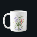 Personalized Birth Flower Lily of The Valley Coffee Mug<br><div class="desc">Celebrate a special connection with our Watercolor Birth Flower Personalized Mug. Featuring a floral illustration that represents the unique beauty of their birth month, this mug blends artistic flair with everyday functionality. The soft, ethereal watercolor textures pop against the crisp ceramic, creating a piece that feels more like a work...</div>