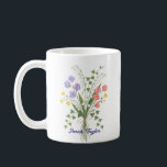Personalized Birth Flower Lily of The Valley Coffee Mug<br><div class="desc">Celebrate a special connection with our Watercolor Birth Flower Personalized Mug. Featuring a floral illustration that represents the unique beauty of their birth month, this mug blends artistic flair with everyday functionality. The soft, ethereal watercolor textures pop against the crisp ceramic, creating a piece that feels more like a work...</div>