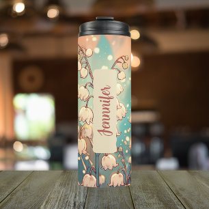 Personalized Birth Flower Lily of the Valley May Thermal Tumbler
