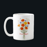 Personalized Birth Flower Marigold Custom Coffee Mug<br><div class="desc">Celebrate a special connection with our Watercolor Birth Flower Personalized Mug. Featuring a floral illustration that represents the unique beauty of their birth month, this mug blends artistic flair with everyday functionality. The soft, ethereal watercolor textures pop against the crisp ceramic, creating a piece that feels more like a work...</div>