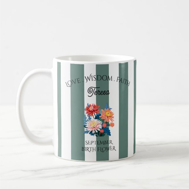 Personalized Birth Flower Mug  (Left)