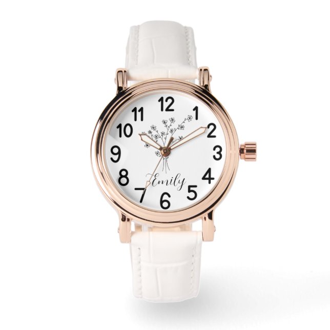  Personalized Birth Flower Watch (Front)