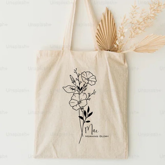 Personalized Birth Month Flower September Boho  Tote Bag (Creator Uploaded)