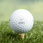 Personalized Birth Year Golf Clubs Golf Balls<br><div class="desc">Personalize the birth year in classic typography to create a unique golf gift and keepsake for any golfer. Designed by Thisisnotme©</div>