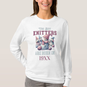 Personalized Birth Year Shirt for Knitting Lover