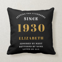 Personalized Birthday 1930 Add Name Black Gold