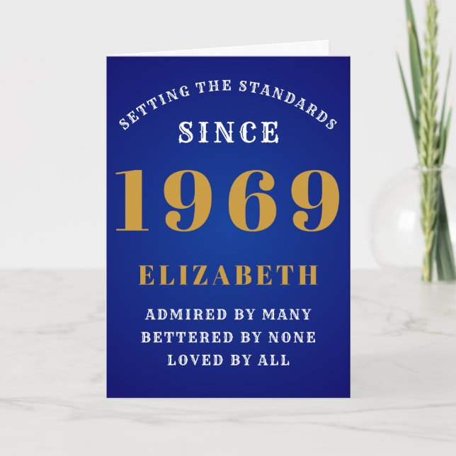 Personalized Birthday 1969 Standards Add Your Name Card (Front)