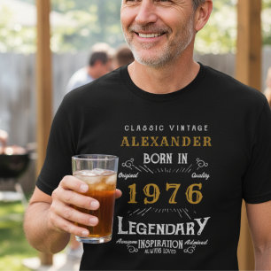 Personalized Birthday 1976 Add Your Name Legendary T-Shirt