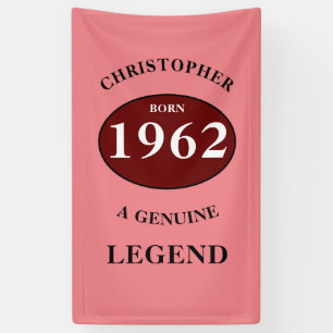 Personalized Birthday Add Name Year Born Party Banner