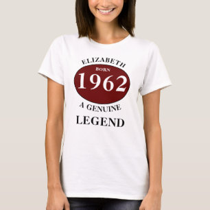 Personalized Birthday Add Name Year Born White T-Shirt