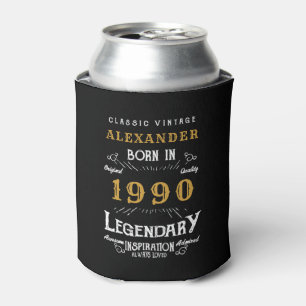Personalized Birthday Add Your Name 1990 Legendary Can Cooler