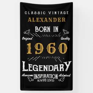 Personalized Birthday Add Your Name Legendary Gold Banner