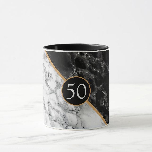 :Personalized Birthday Anniversary Mug Marble (Center)