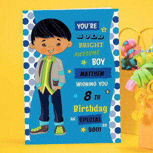 Personalized Birthday - Asian Boy Card