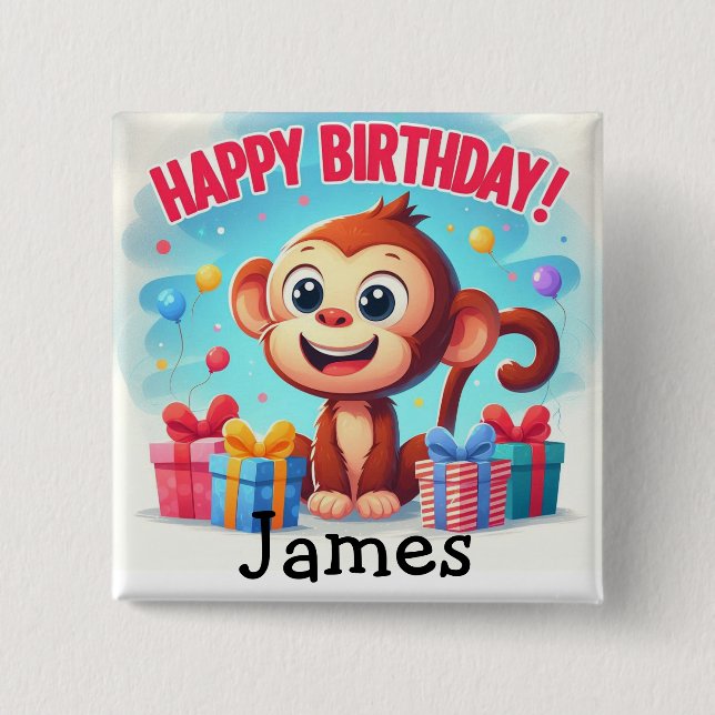 Personalized Birthday badge  (Devant)
