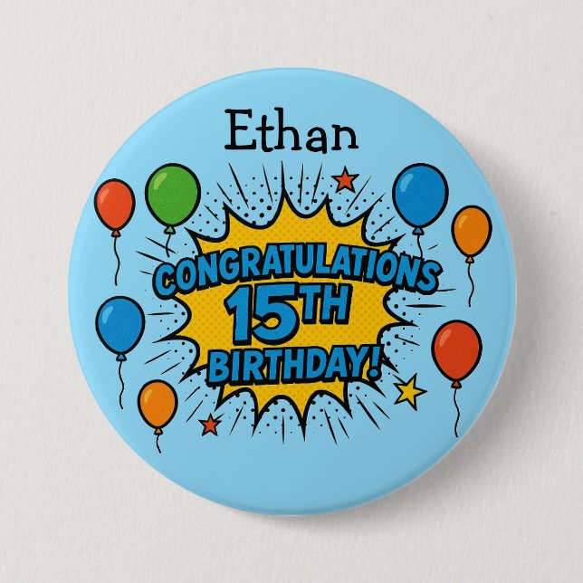Personalized Birthday badge (Devant)