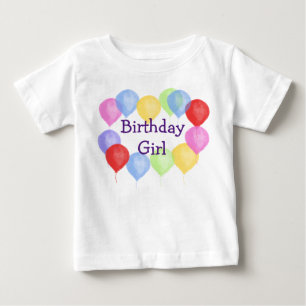 Personalized Birthday Balloon Party Baby T-Shirt