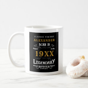 Personalized Birthday Best Dad Ever Legendary Gold Coffee Mug