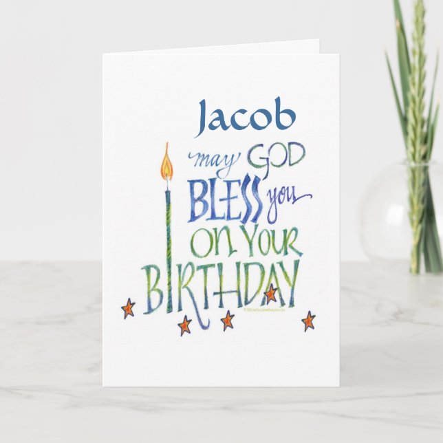 Personalized Birthday Blessings Greeting Card (Front)