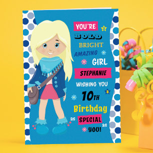 Personalized Birthday - Blonde Girl Card