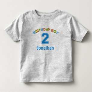 Personalized Birthday Boy (2 years old) Toddler T-shirt