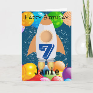 Personalized Birthday Card For 7 Year Old Boy