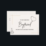 Personalized Birthday Card for Boyfriend<br><div class="desc">This custom birthday card for boyfriends lets you add your own message, name, or a special date to make it truly unique. Whether you’re going for sweet, funny, or romantic — this card is the perfect way to show him how much you care. Printed on high-quality paper with beautiful design...</div>