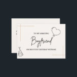 Personalized Birthday Card for Boyfriend<br><div class="desc">This custom birthday card for boyfriends lets you add your own message, name, or a special date to make it truly unique. Whether you’re going for sweet, funny, or romantic — this card is the perfect way to show him how much you care. Printed on high-quality paper with beautiful design...</div>